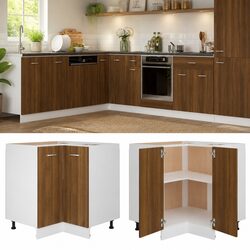 Kitchen Cabinet Brown Oak Storage Cupboard Engineered Wood 75.5x75.5x81.5 cm