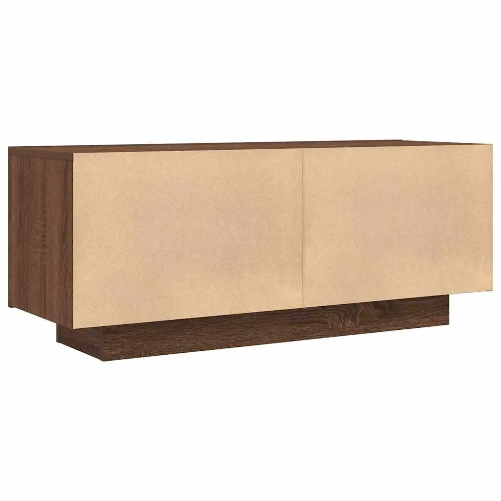 TV Cabinet Engineered Wood Media Storage Unit Brown Oak 100x35x40 cm