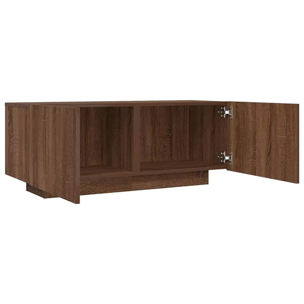 TV Cabinet Engineered Wood Media Storage Unit Brown Oak 100x35x40 cm