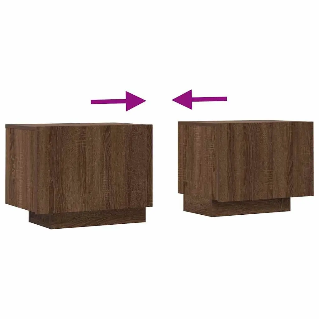 TV Cabinet Engineered Wood Media Storage Unit Brown Oak 100x35x40 cm