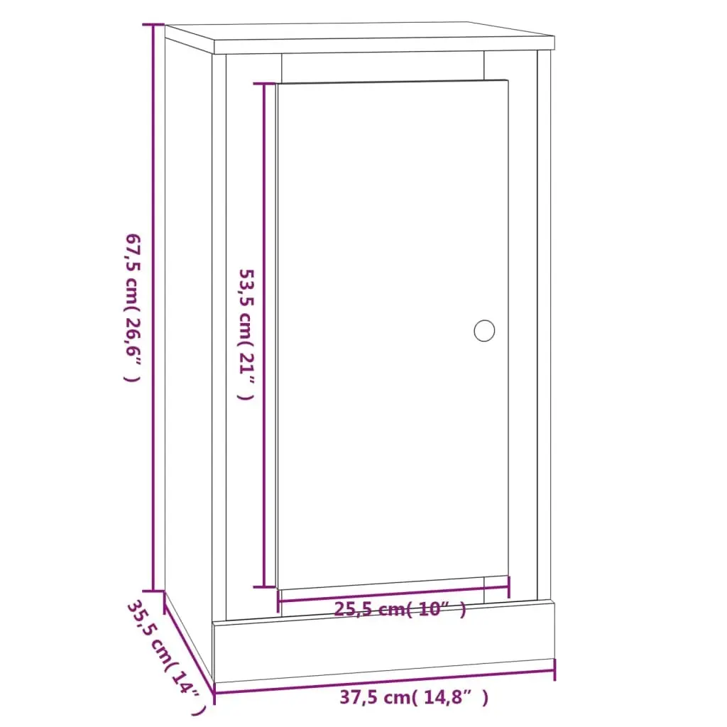 Sideboards 2 Piece Brown Engineered Wood Storage Cabinet Cupboard Display Unit