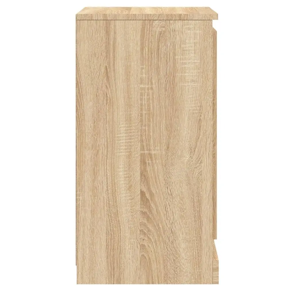 Sideboards 2 Piece Brown Engineered Wood Storage Cabinet Cupboard Display Unit