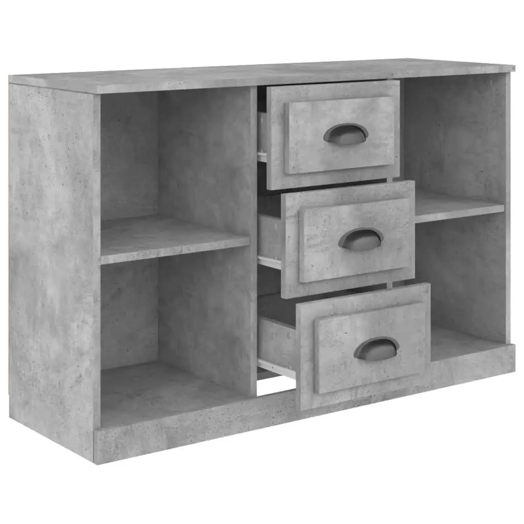 Sideboard Storage Cabinet Engineered Wood Grey 1045L x 355W x 675H cm