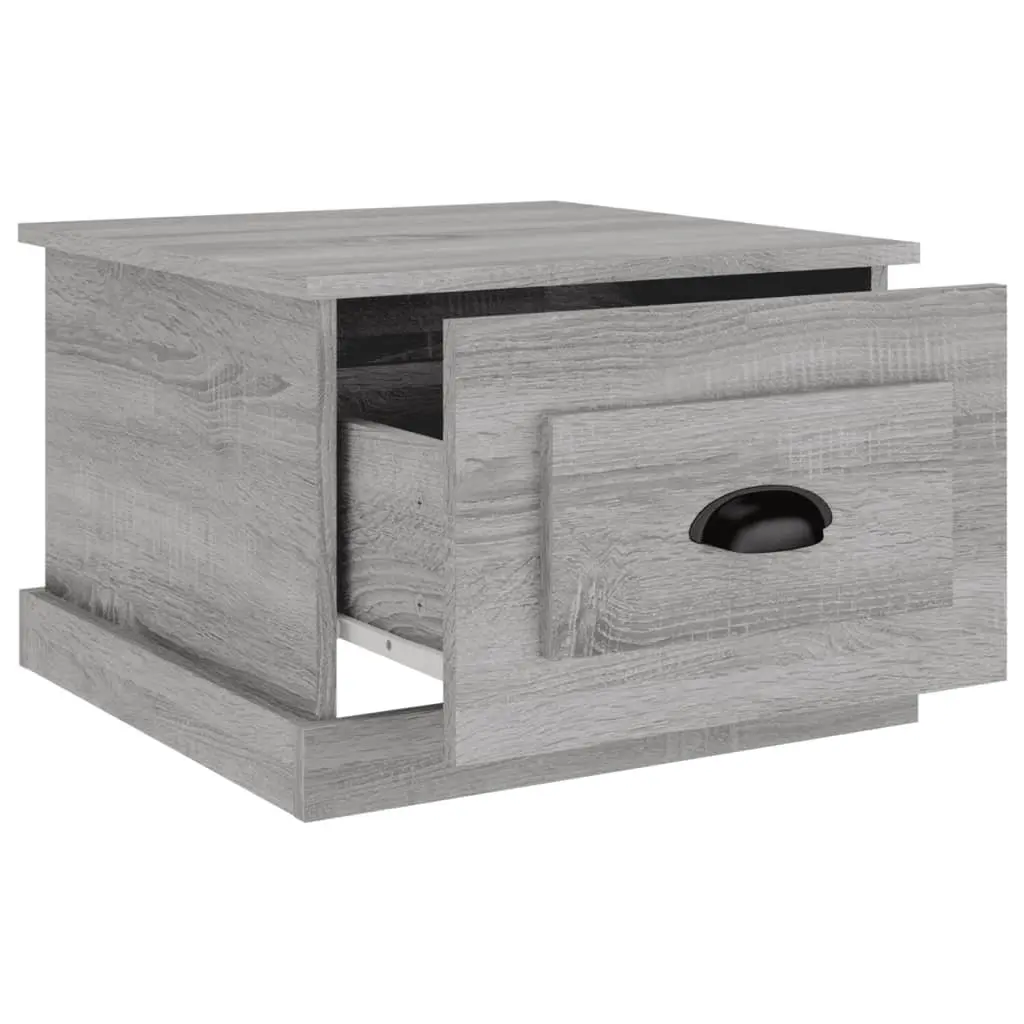 Coffee Table Grey Sonoma with Storage Drawer 50x50x35 cm Engineered Wood