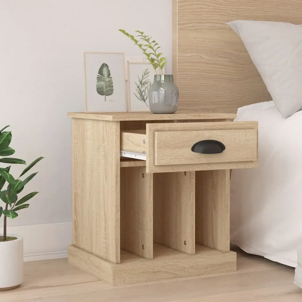 Bedside Cabinets 2 pcs Brown Sonoma Oak Storage Drawer 43x36x50 cm