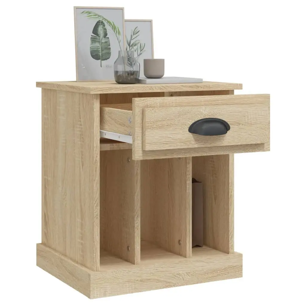 Bedside Cabinets 2 pcs Brown Sonoma Oak Storage Drawer 43x36x50 cm