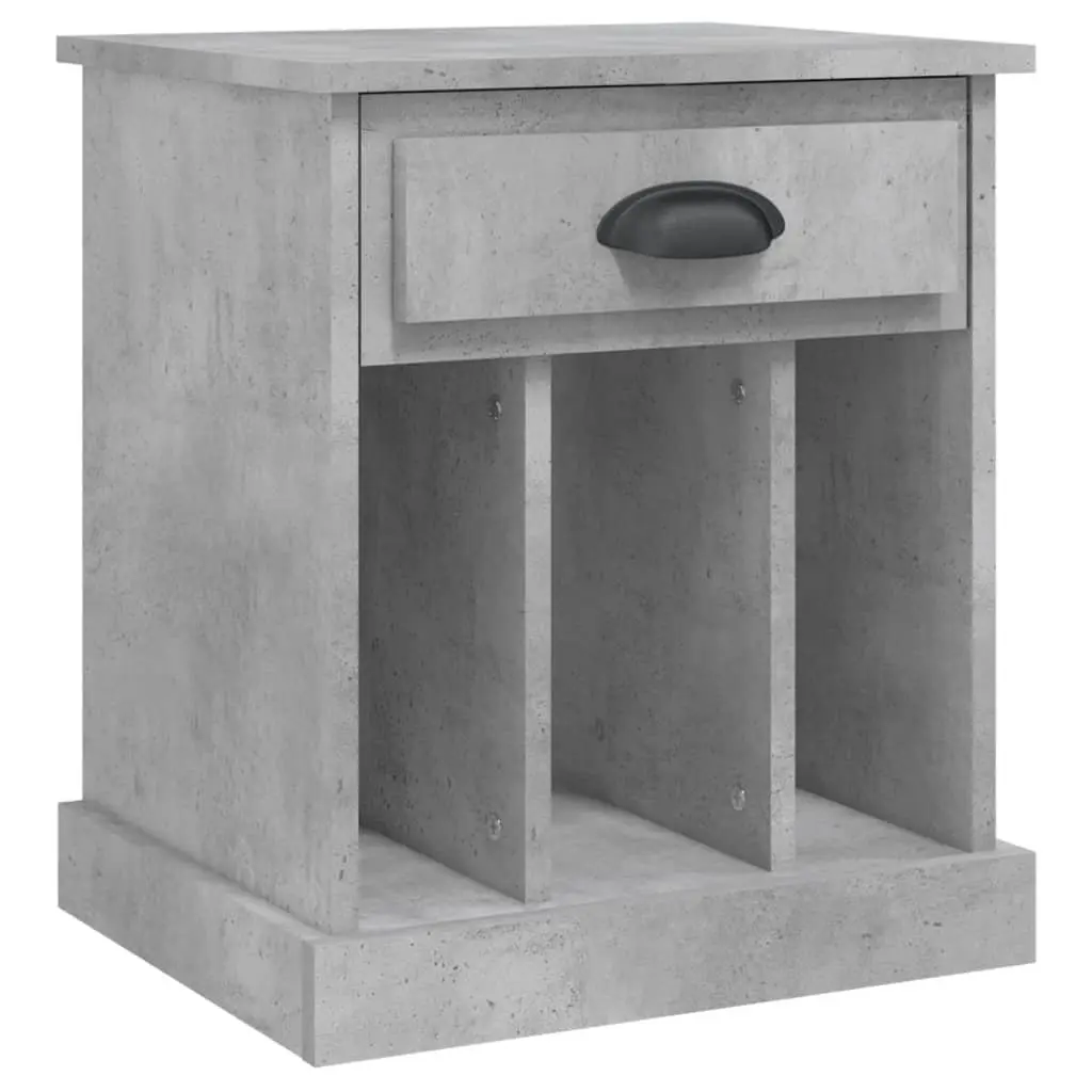 Bedside Cabinets 2 pcs Drawer Storage 43x36x50 cm Grey Engineered Wood Nightstand Side Table