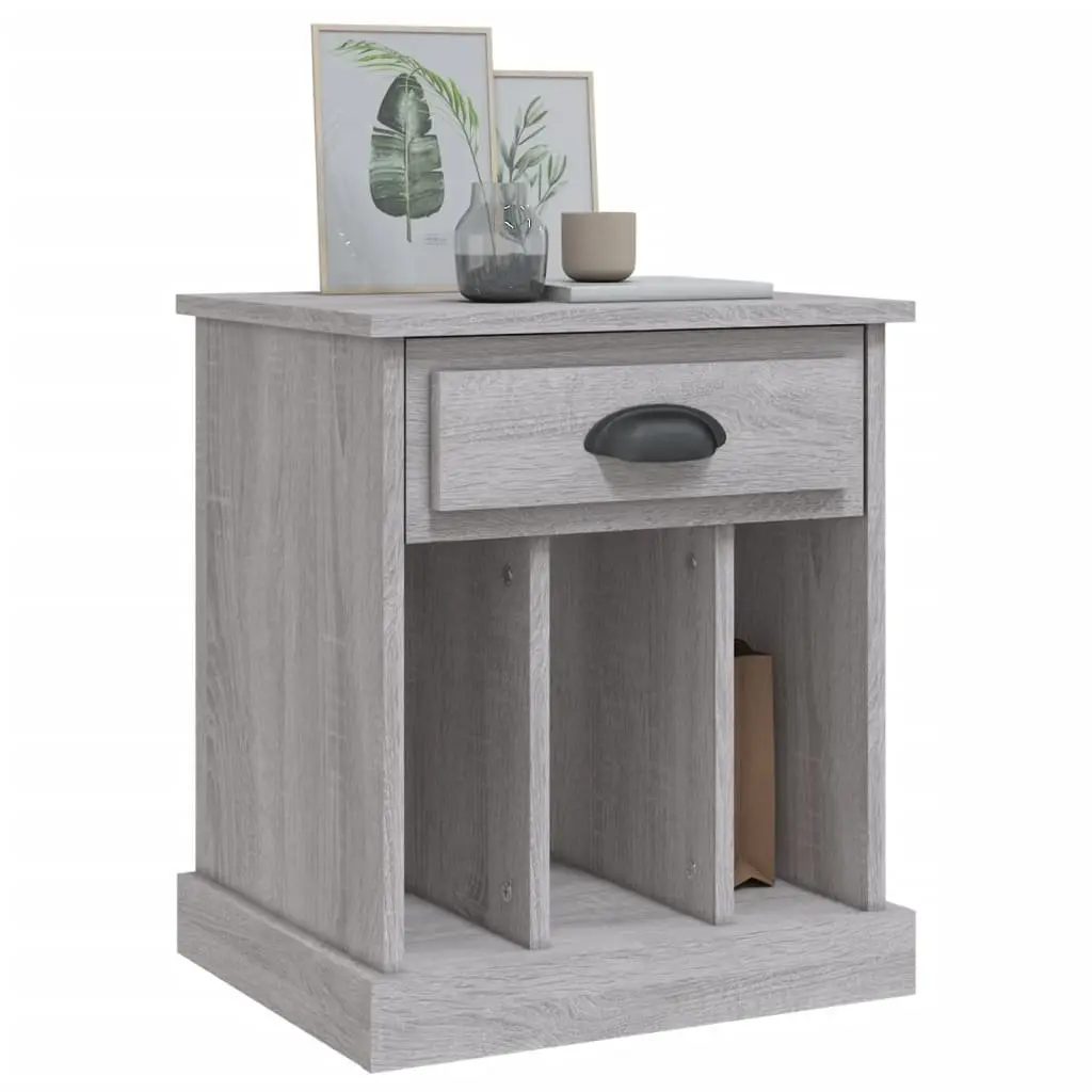 Bedside Cabinets 2 pcs Drawer Storage Compartment 43x36x50 cm Grey Sonoma Engineered Wood