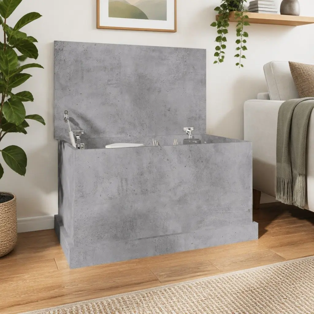 Storage Box Engineered Wood Grey 70x40x38 cm Chest Organiser