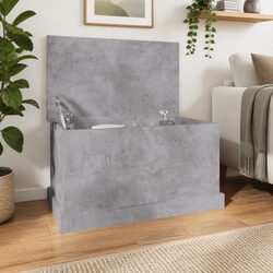 Storage Box Grey 70x40x38 cm Engineered Wood Chest Organiser Bedroom Living