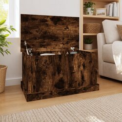 Storage Chest Brown Engineered Wood Box 70x40x38 cm Living Room Organiser