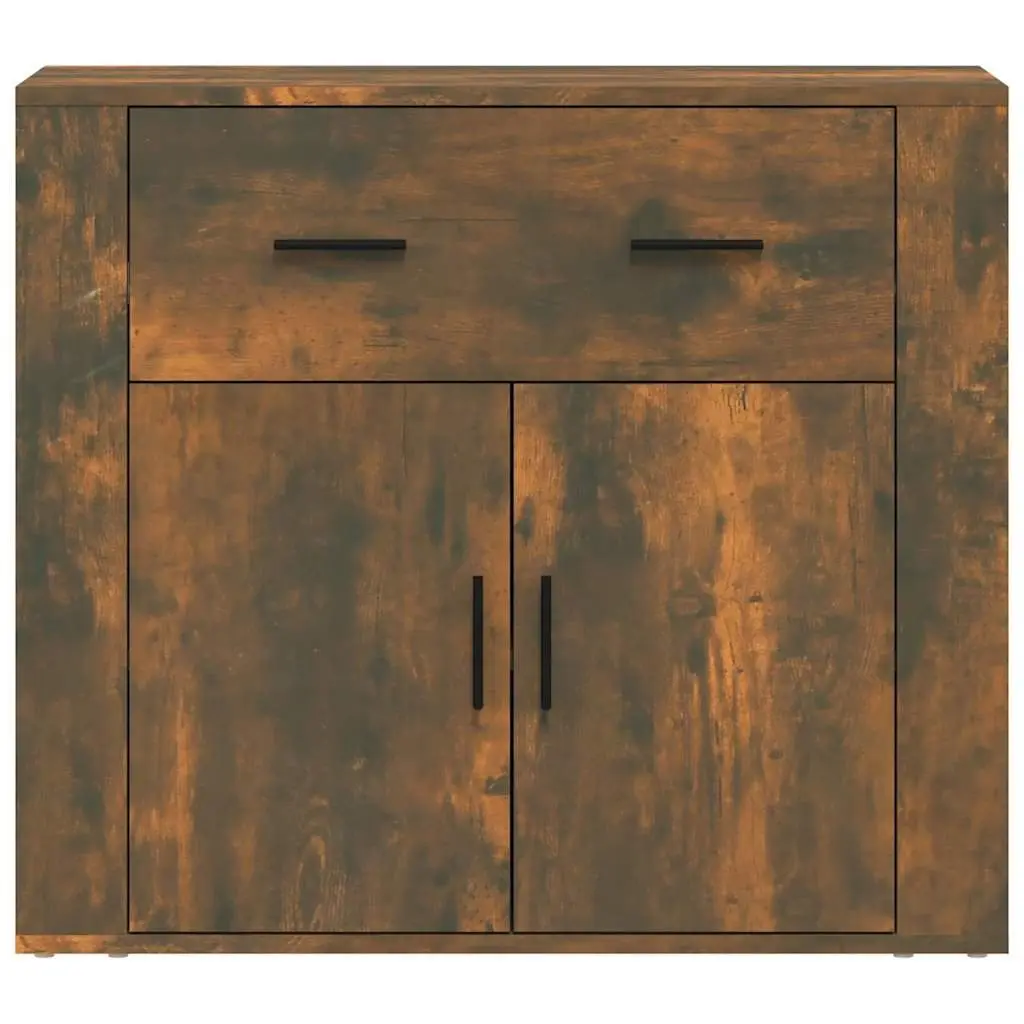 Sideboard Engineered Wood Storage Cabinet with Doors Drawers Brown 80x33x70cm