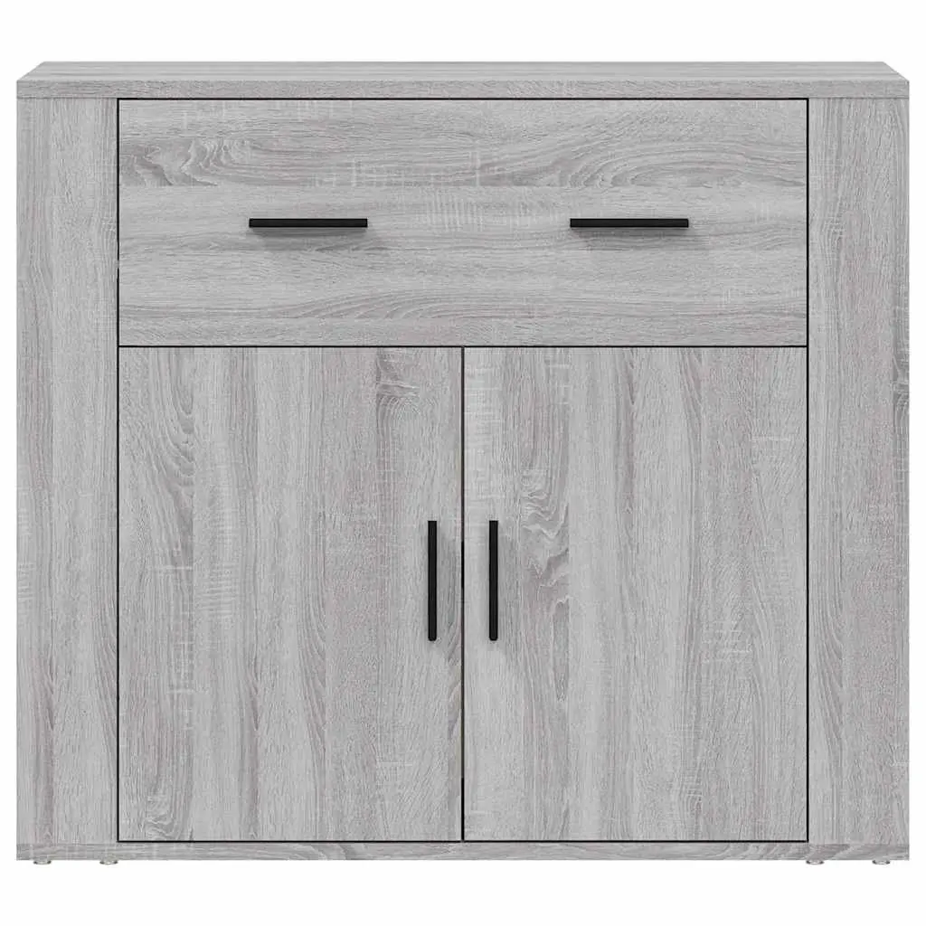 Sideboard Storage Cabinet with Doors Drawers 80x33x70cm Grey