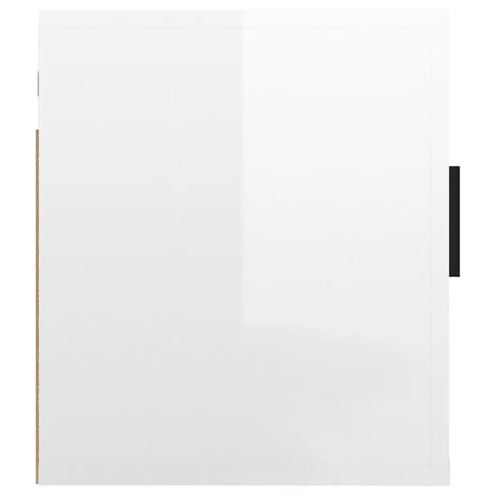 Wall Mounted TV Cabinet White High Gloss Storage Unit 40x34.5x40 cm