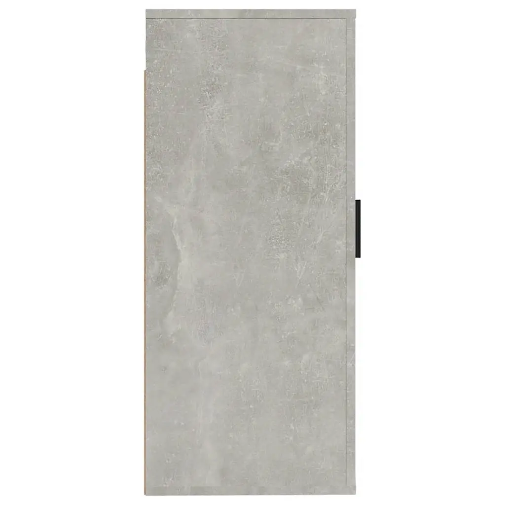 Wall Mounted TV Cabinet Grey Engineered Wood 3 Compartments Storage Unit
