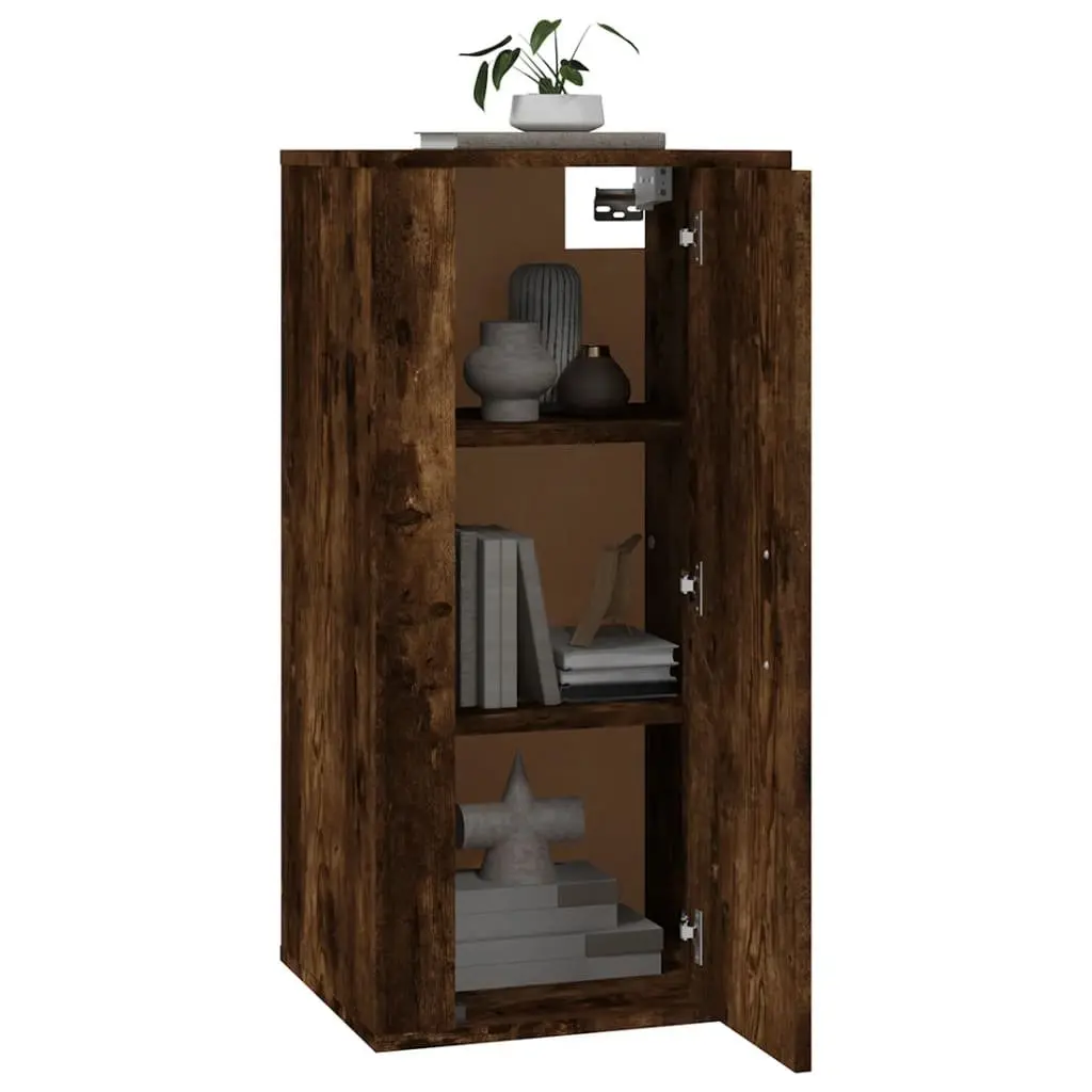 Wall Mounted TV Cabinet Storage Unit Engineered Wood Brown 40x34.5x80 cm