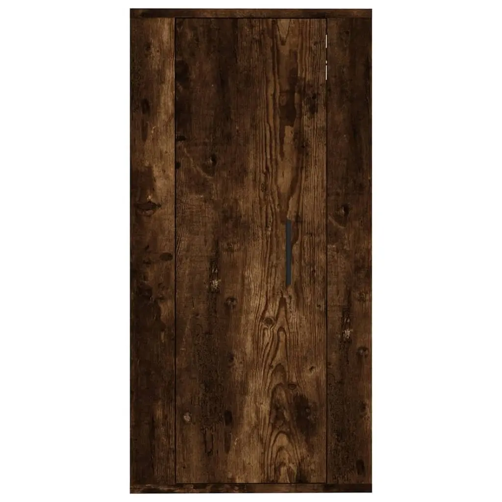 Wall Mounted TV Cabinet Storage Unit Engineered Wood Brown 40x34.5x80 cm