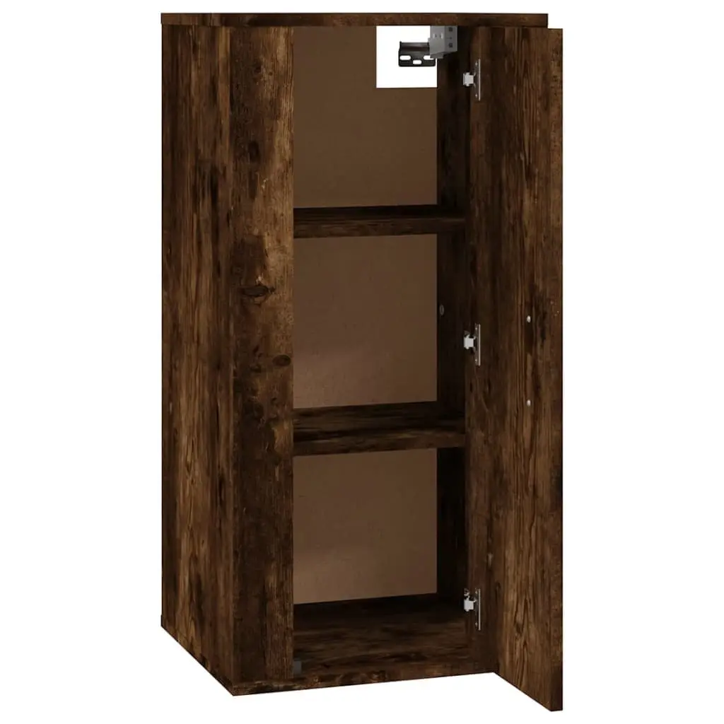 Wall Mounted TV Cabinet Storage Unit Engineered Wood Brown 40x34.5x80 cm