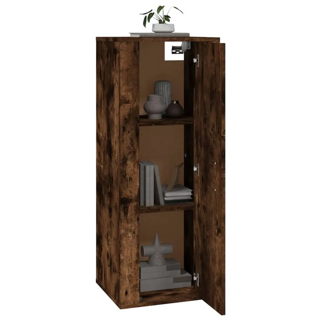 Wall Mounted TV Cabinet Engineered Wood Storage Brown 40x34.5x100cm