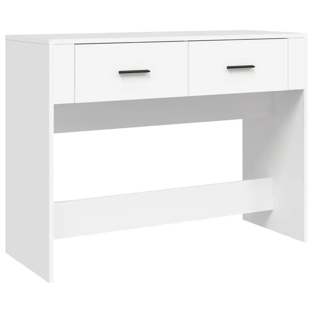 Console Table Engineered Wood White 100x39x75 cm Entryway Hallway Storage