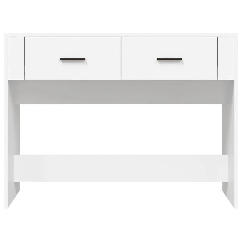 Console Table Engineered Wood White 100x39x75 cm Entryway Hallway Storage