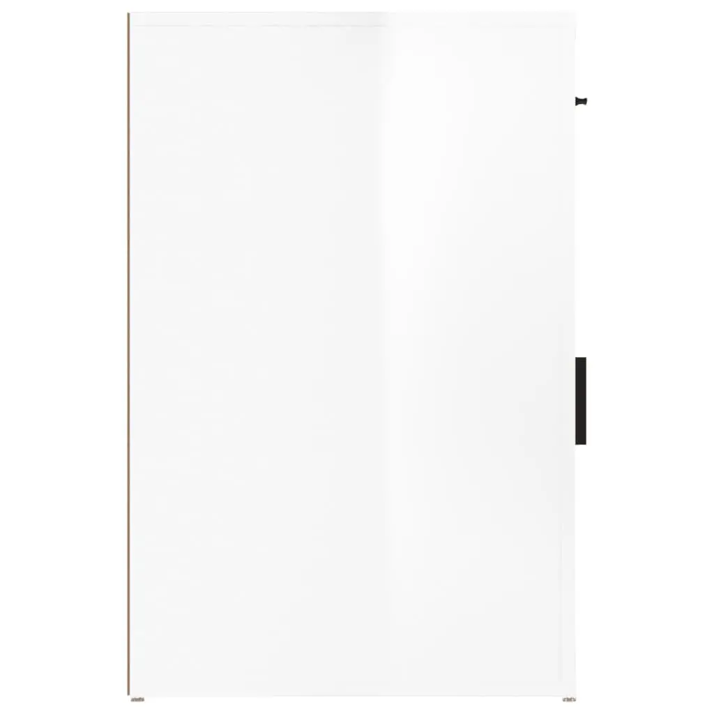Desk Cabinet High Gloss White Engineered Wood 40x49x75cm
