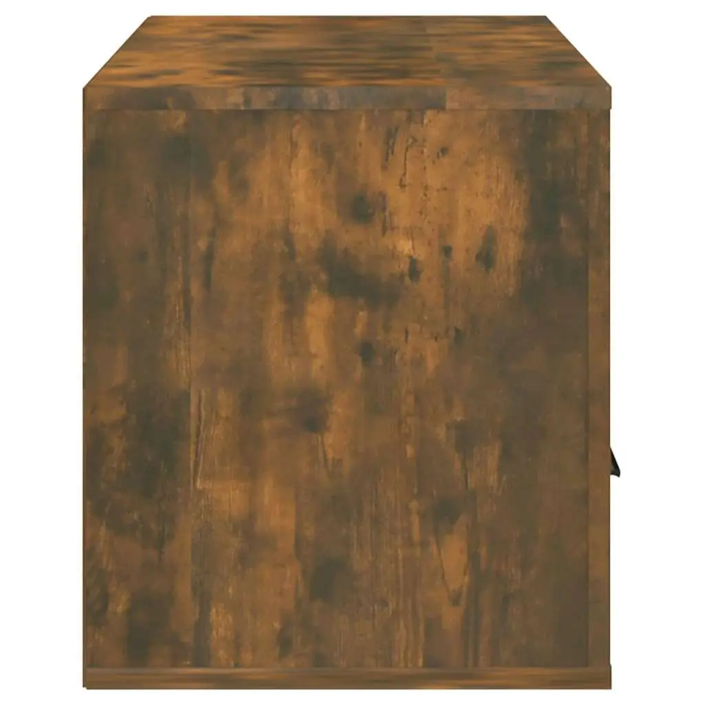 TV Cabinet Smoked Oak Media Storage Unit with Drawers and Compartments for Living Room