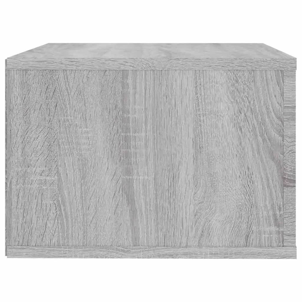 Wall-mounted Bedside Cabinets Floating Storage Organiser 50 x 36 x 25 cm Grey Sonoma 2 Piece