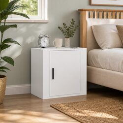 Wall-mounted Bedside Cabinet White Floating Bedside Table Storage Unit
