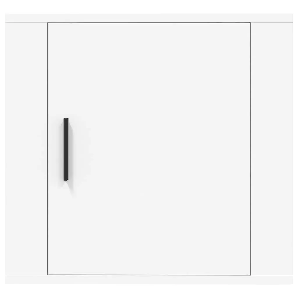 Wall-mounted Bedside Cabinet 2 pcs White Floating Bedroom Storage Organiser