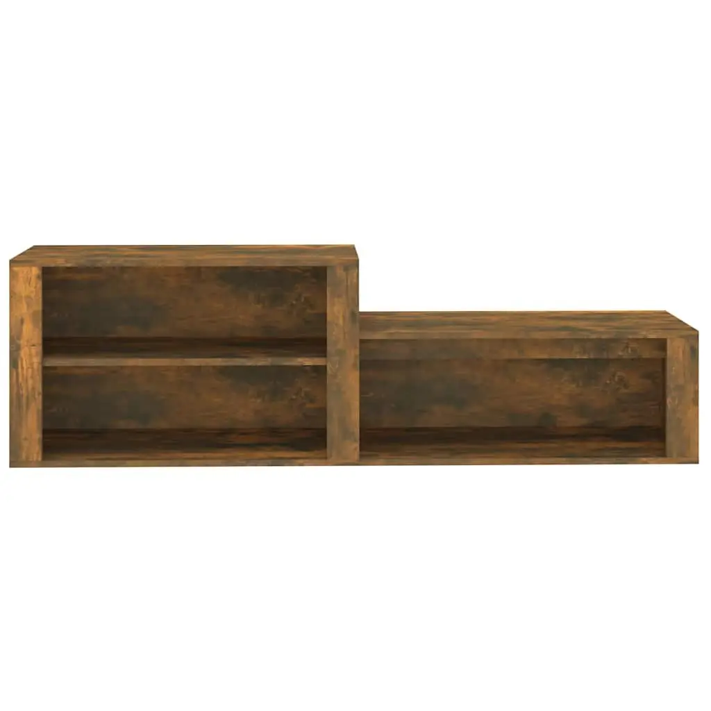 Shoe Cabinet Storage Organiser Multiple Compartments Brown Engineered Wood