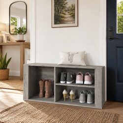 Shoe Cabinet Grey Sonoma 100x35x45 cm Storage Organiser Engineered Wood