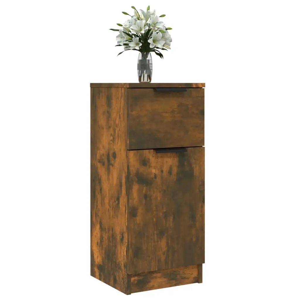Sideboard Cabinet 2 Piece Brown Engineered Wood Storage Buffet Display Cupboard