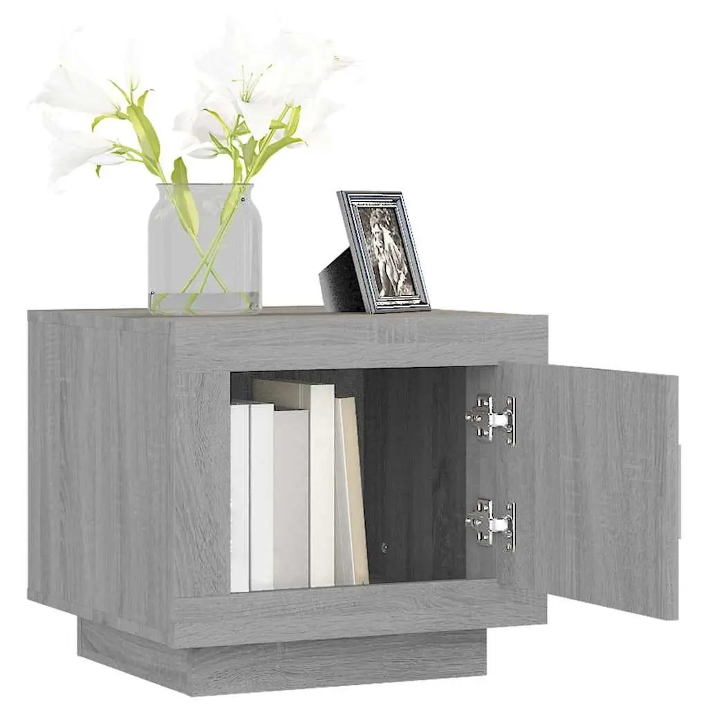 Coffee Table Grey Sonoma with Storage Door Engineered Wood 51 x 50 x 45 cm