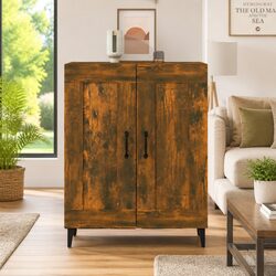 Sideboard Storage Cabinet Brown Engineered Wood Living Room Furniture Buffet