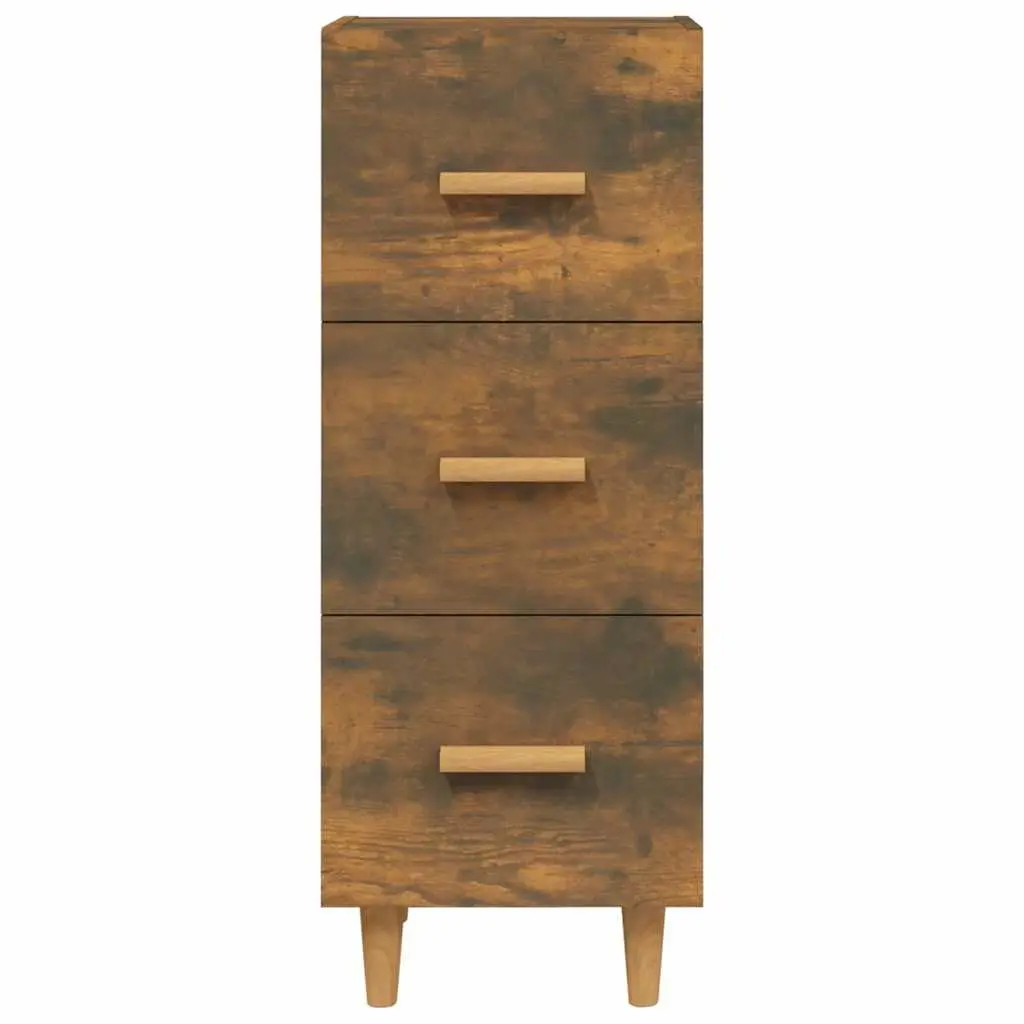Sideboard Storage Cabinet 3 Drawers Engineered Wood Brown 34.5x34x90cm