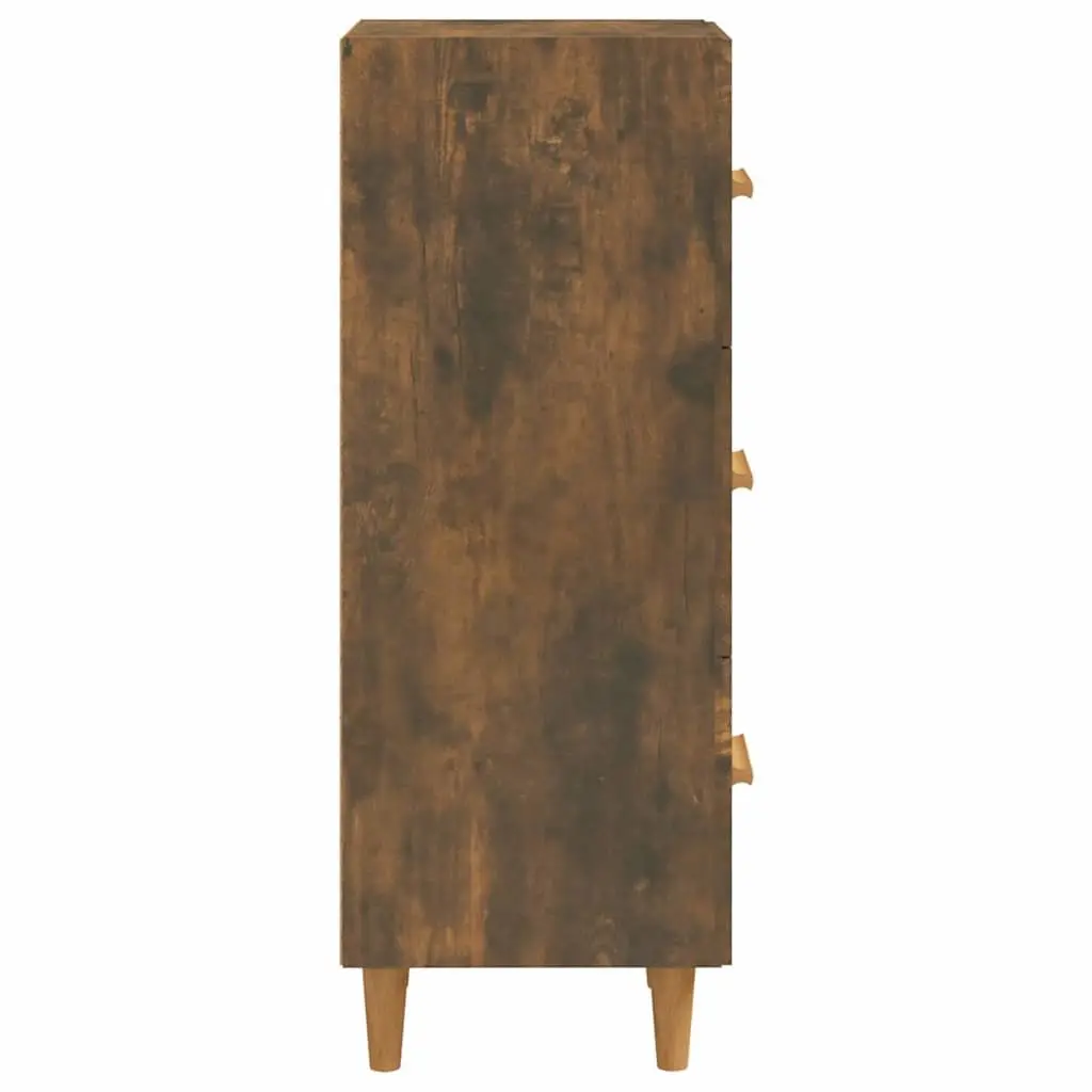 Sideboard Storage Cabinet 3 Drawers Engineered Wood Brown 34.5x34x90cm