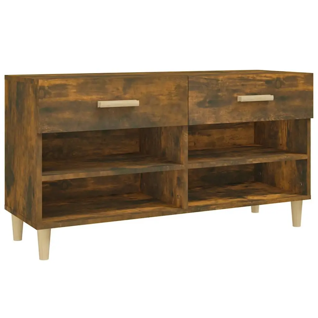 Shoe Cabinet with Drawers and Compartments Brown Engineered Wood Storage Organiser