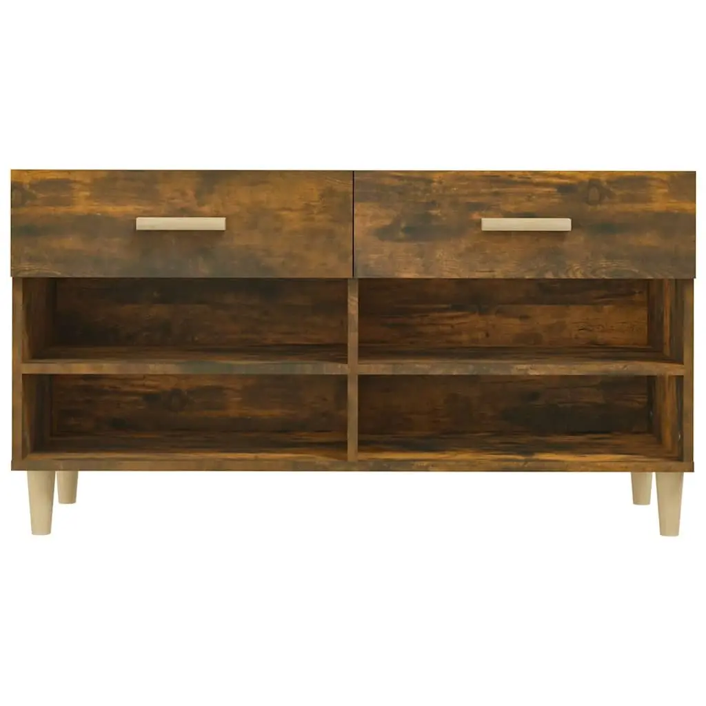 Shoe Cabinet with Drawers and Compartments Brown Engineered Wood Storage Organiser