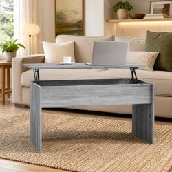 Coffee Table Lift Top Grey Sonoma Storage Compartment Living Room Furniture