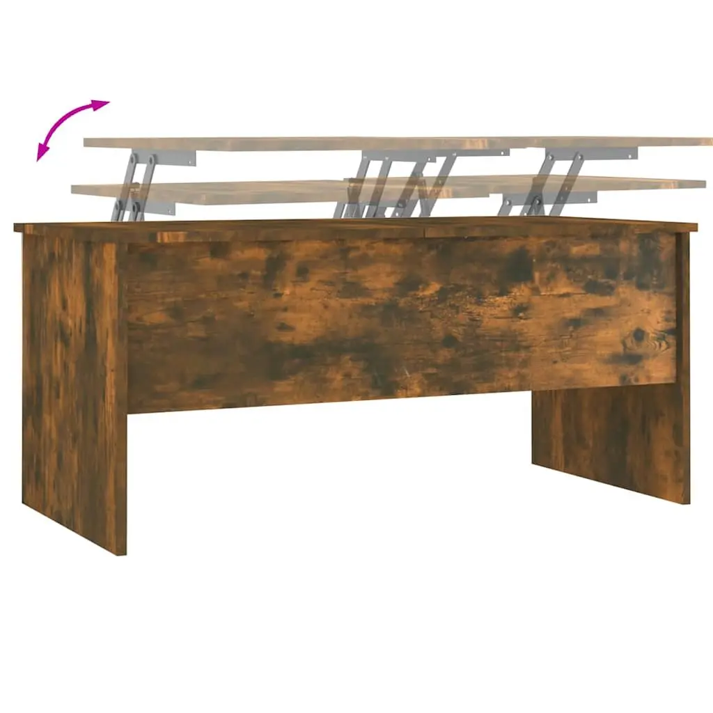 Coffee Table Lift-Top Storage Compartment Brown Engineered Wood