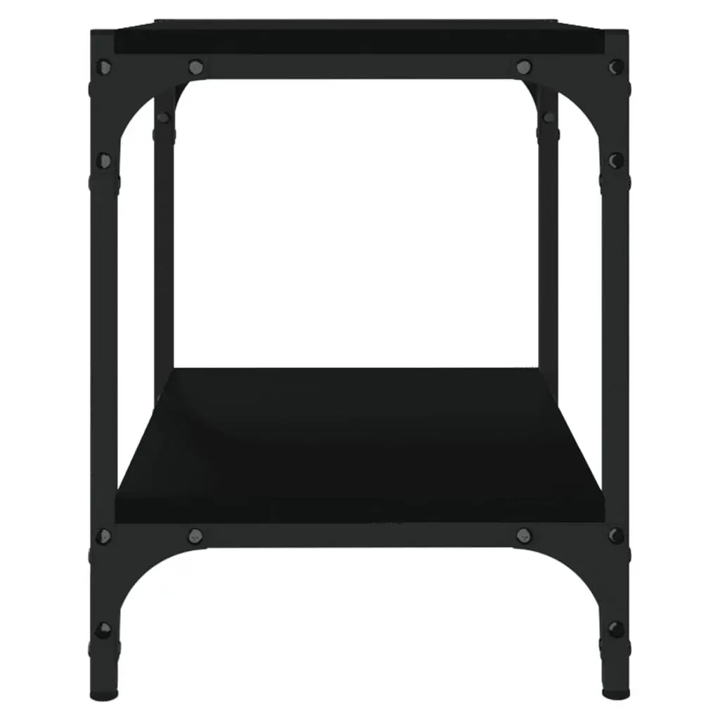 TV Cabinet Industrial Style Black Engineered Wood and Steel Frame 40x33x41 cm