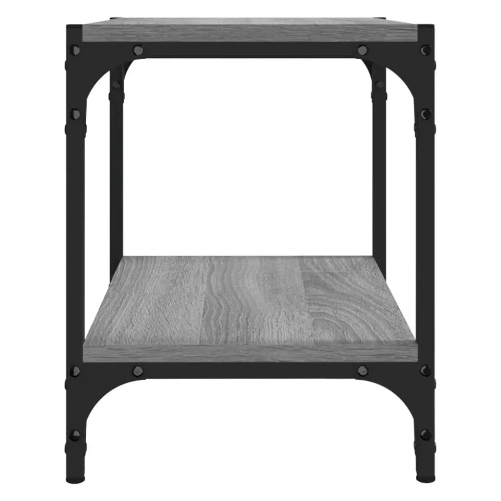 TV Cabinet Industrial Style Engineered Wood Steel Frame Grey 40x33x41cm