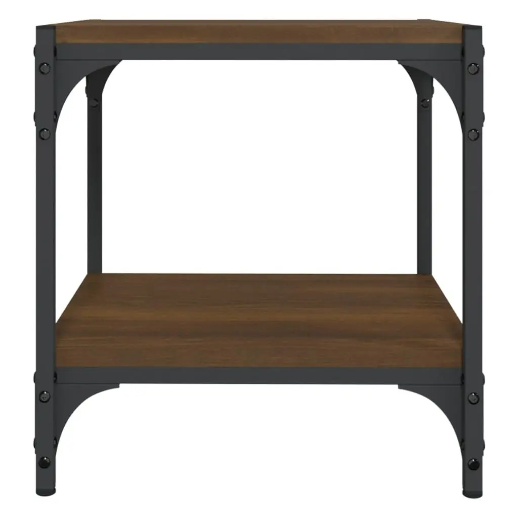 TV Cabinet Industrial Engineered Wood Steel Frame Brown Oak 40x33x41cm