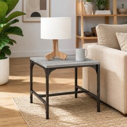 Coffee Table Grey Sonoma 50x50x35 cm Industrial Style Living Room Accent