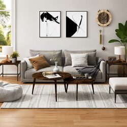 Side Tables 2 pcs Brown Engineered Wood Coffee Table Accent Furniture Living