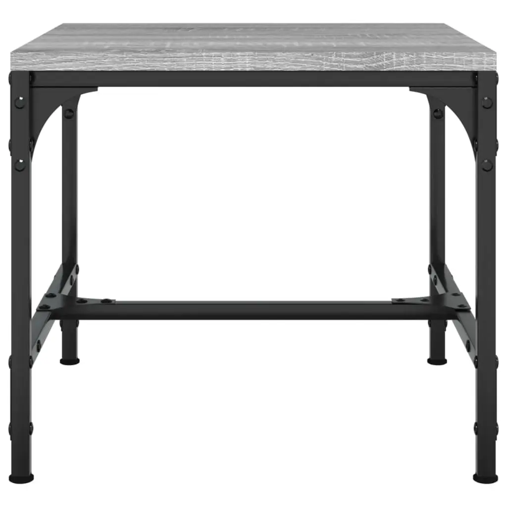 Side Tables Industrial Grey Engineered Wood 40x40x35 cm 2 Piece