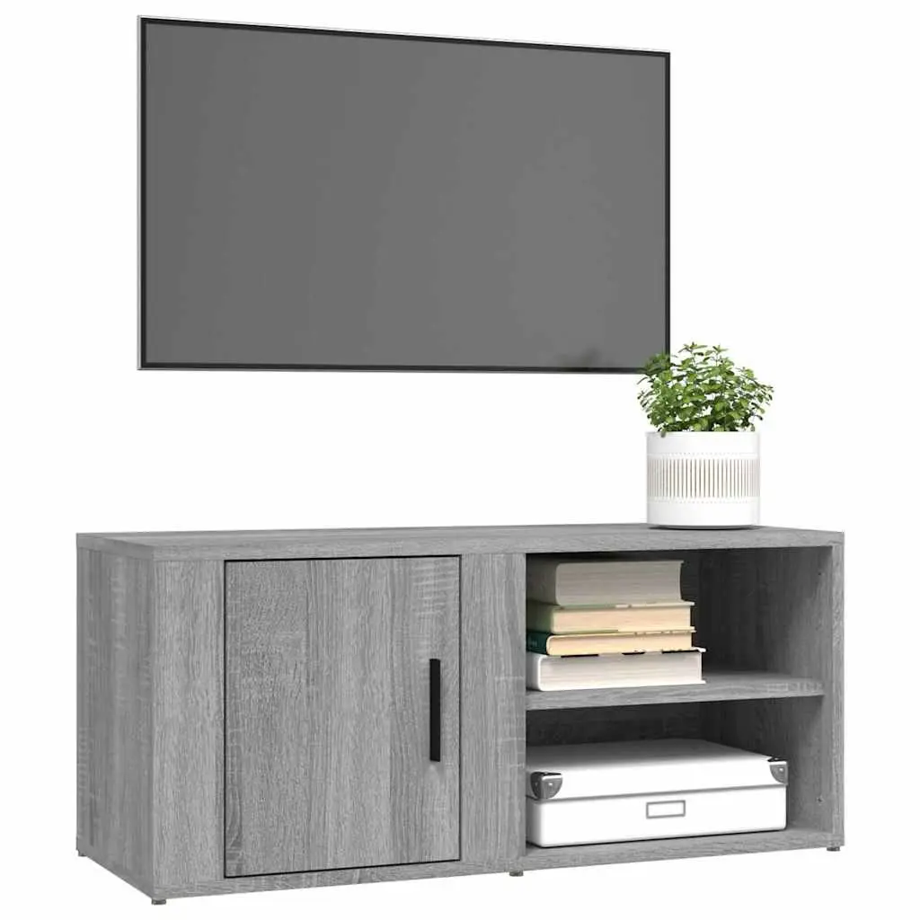 TV Cabinets 2 pcs Grey Sonoma Media Storage Unit with Doors Compartments Engineered Wood