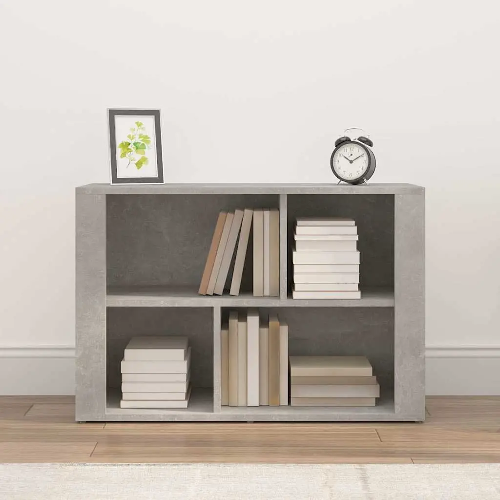 Sideboard Grey Storage Cabinet Engineered Wood Living Room Furniture