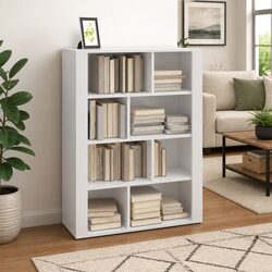 Sideboard White Storage Cabinet Engineered Wood Living Room Buffet Furniture
